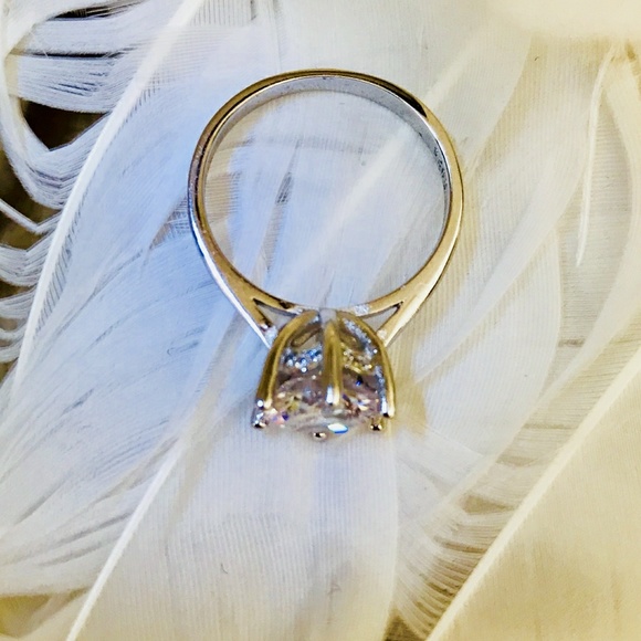 💎HP!!! 4CT! ROUND DIAMOND SOLITAIRE RING💎SZ 5,6 - Picture 4 of 6